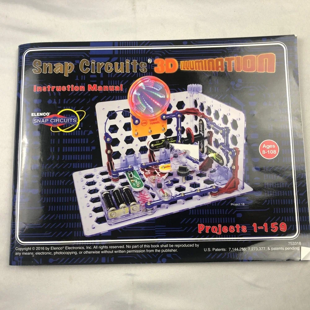 Elenco Snap Circuits 3D Illumination Electronics Exploration Kit SC-3Di READ